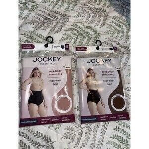 LOT 2 Size XXL Jockey Essentials Core Body Smoothing HIGH WAIST Briefs RoseBrown